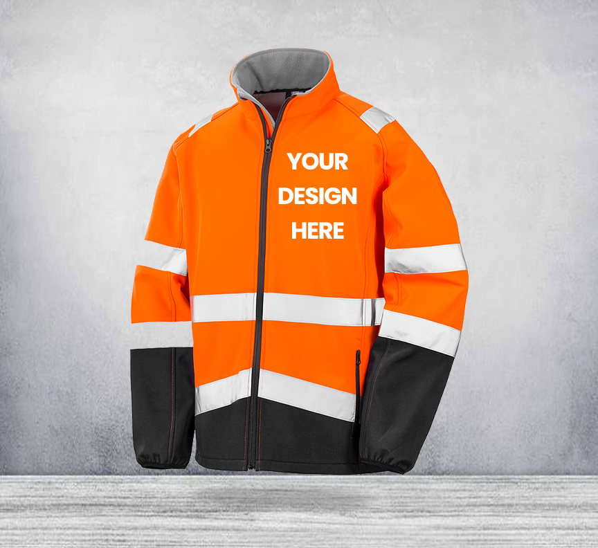 Custom Hi Vis Safety Softshell Jacket