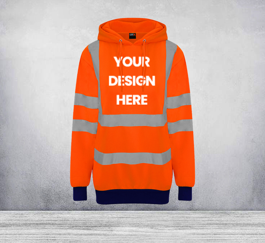 Personalised Hi Vis Hoodie