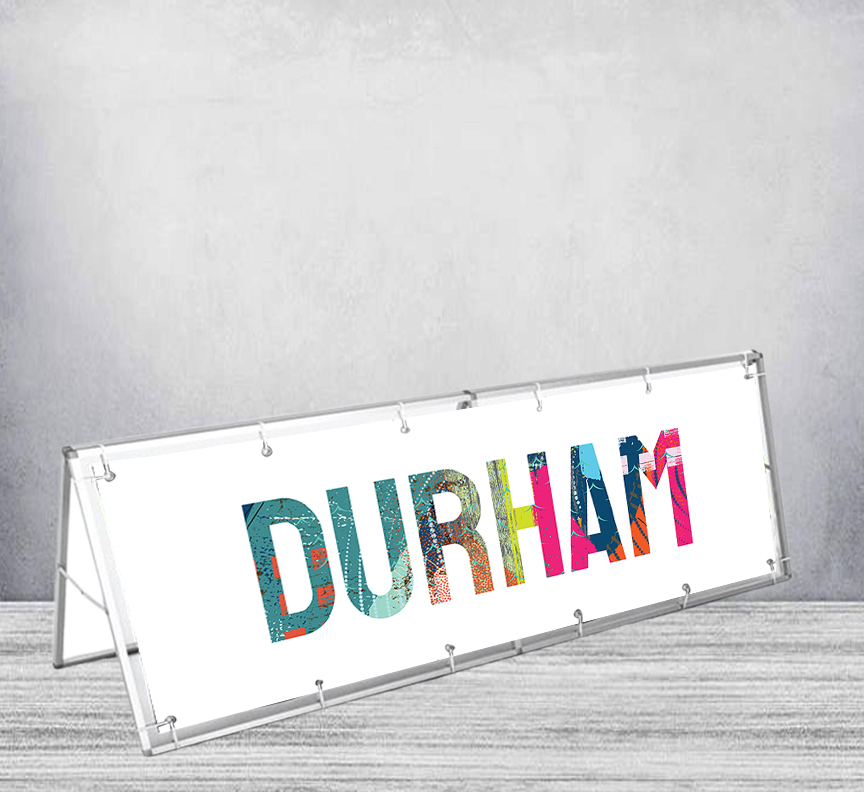 Outdoor Barrier Frame 3000mm x 1000mm (With Banner)