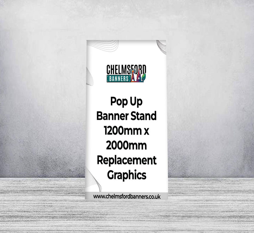Pop Up Banner Stand 1200mm x 2000mm Replacement Graphics