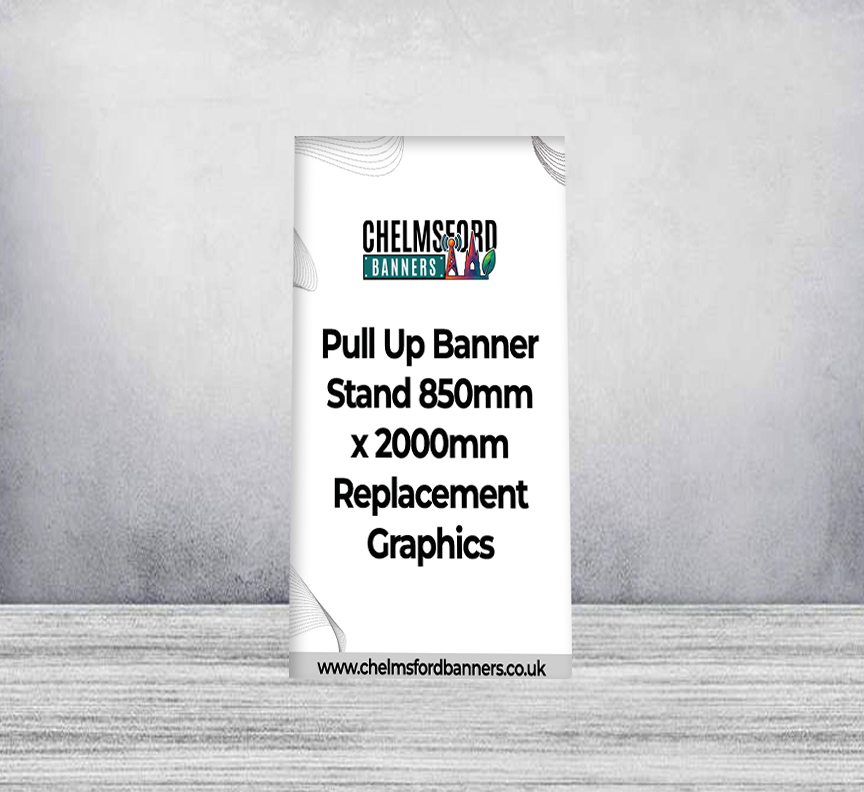 Pull Up Banner Stand 850mm x 2000mm Replacement Graphics