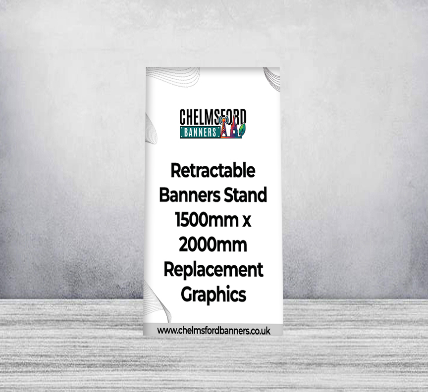 Retractable Banners Stand 1500mm x 2000mm Replacement Graphics