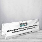 Weatherproof Outdoor Banner Frame System 3000mm x 1000mm (With Banner)