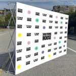 3m x 4m Straight Pop Up Exhibition Backdrop Stand With Printed Magnetic Graphics