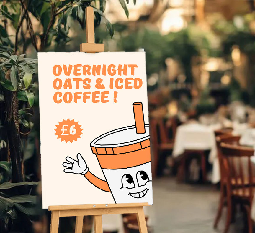 Easels with A2 Printed Board