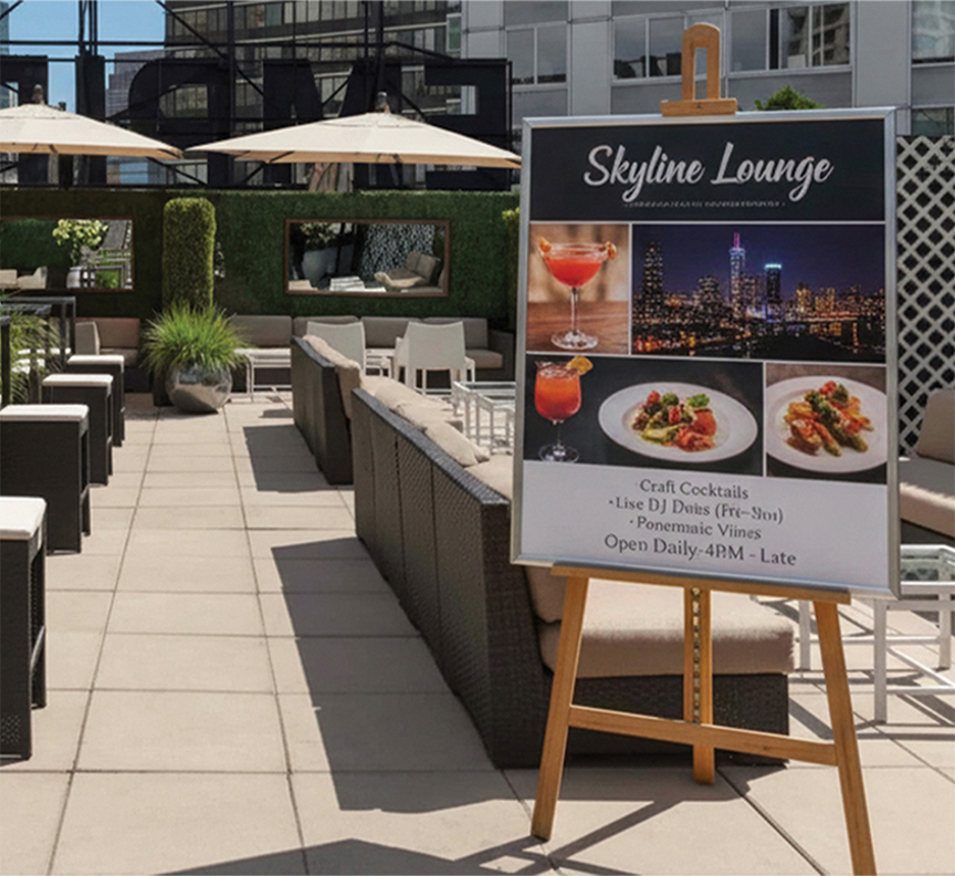 Hotel Event Easel With Printed Board