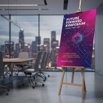 Presentation Stand With Printed Sign